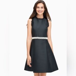 Kate Spade Pearl Crystal Mikado Dress NWT